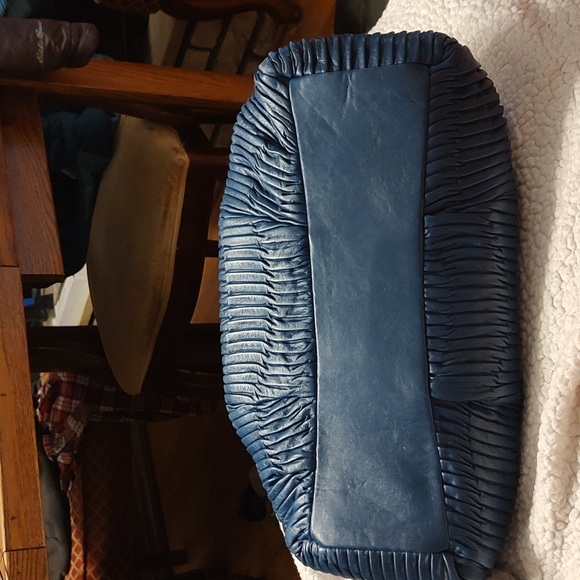 Coach Madison Rhodium (dark blue) gathered leather satchel 2012. EUC. Preloved - Picture 5 of 13